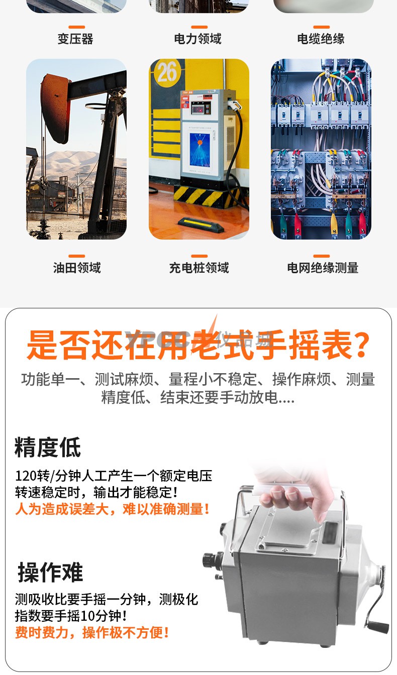 希玛ST3128高压绝缘电阻测试仪数字摇表工业电力电阻检测仪兆欧表(图3)