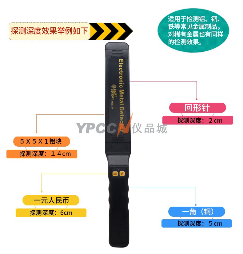 希玛 原装正品手持式金属探测器 高灵敏度探测仪 寻宝器AR934(图2)