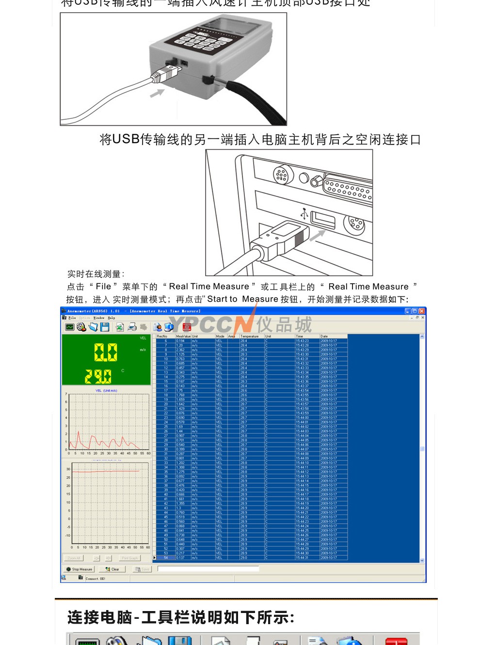 希玛AR856风速仪风速测量仪风温风量带软件数据线(图5)